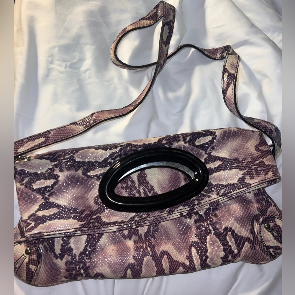 Purple snakeskin marni bag